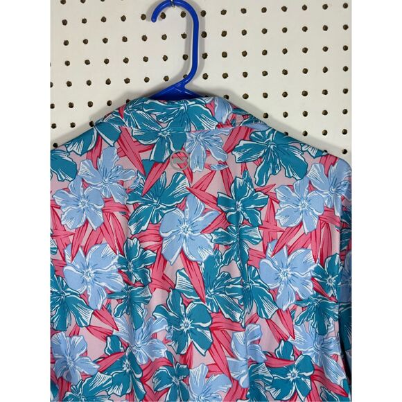 Vineyard Vines On The Go Sankaty Polo Mens Large Performance Floral Hawaiian - Picture 4 of 6